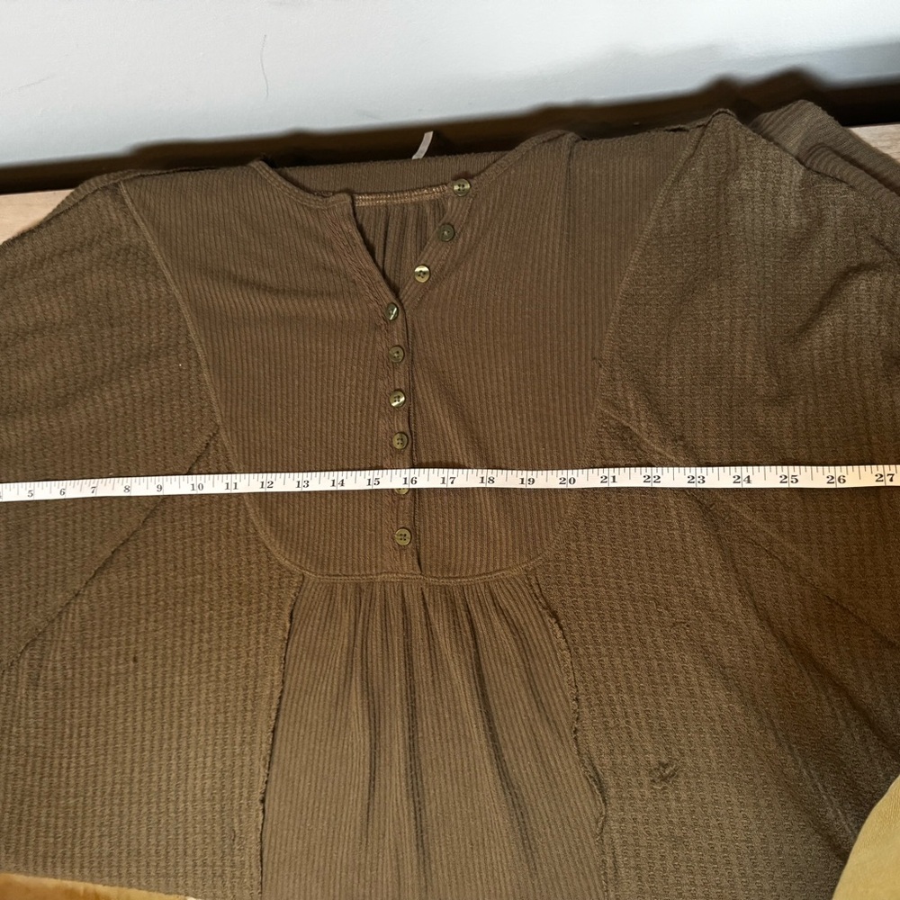 Free People Olive Button-Up Tunic - Picture 5 of 7